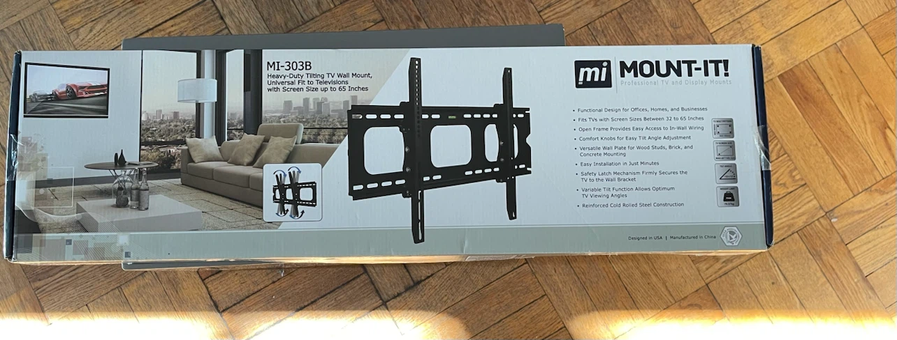 MOUNT-IT! MI-303B Heavy-Duty Tilting TV Wall Mount