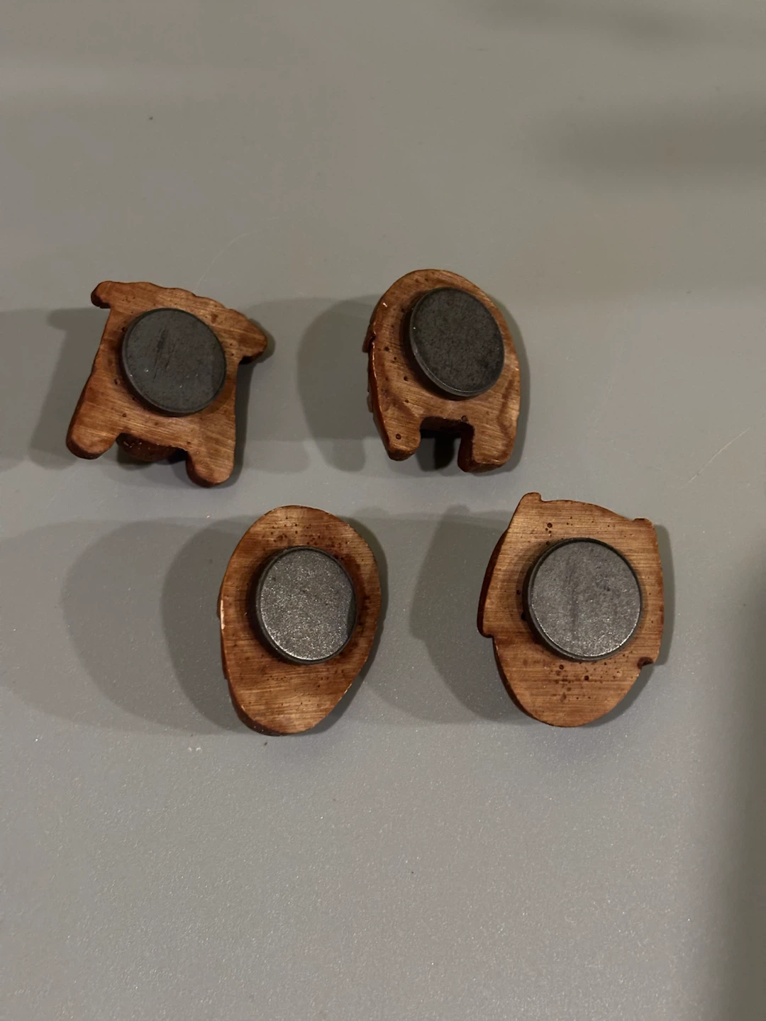 Set of 4 Wooden Face Magnets - photo 2
