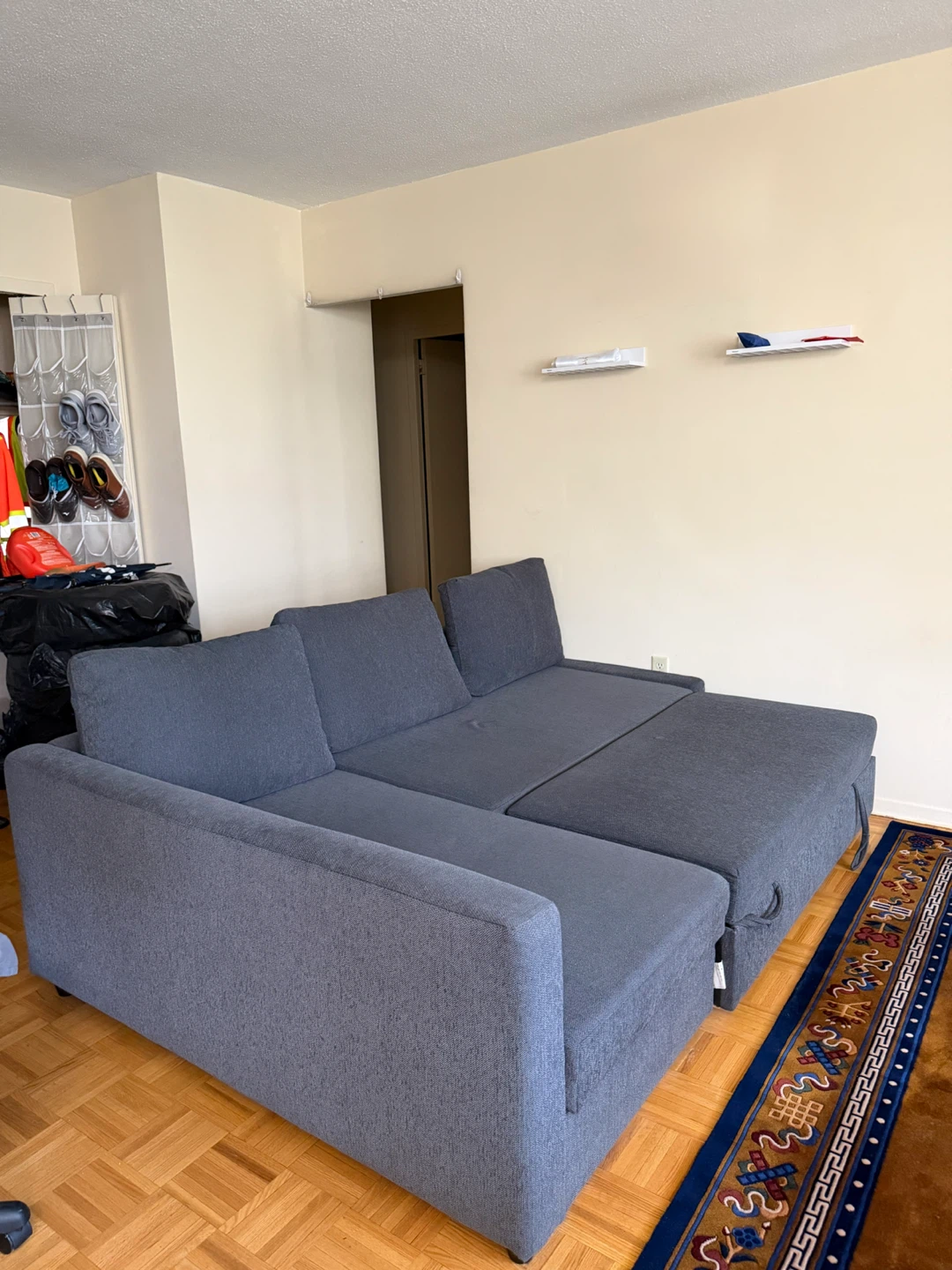 Grey Sectional Sofa Bed with Storage