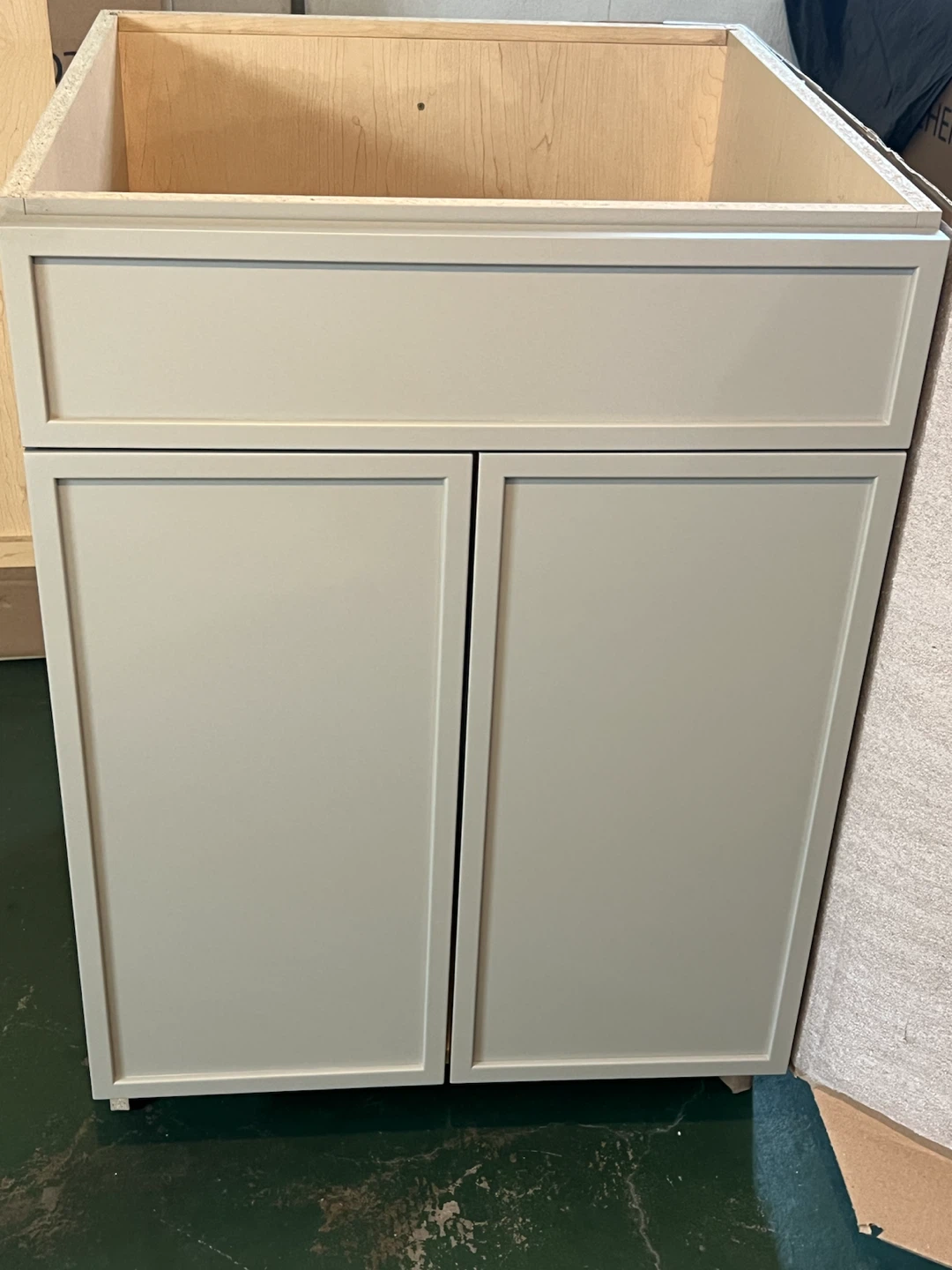 Light Gray Kitchen Base Cabinet with Drawer