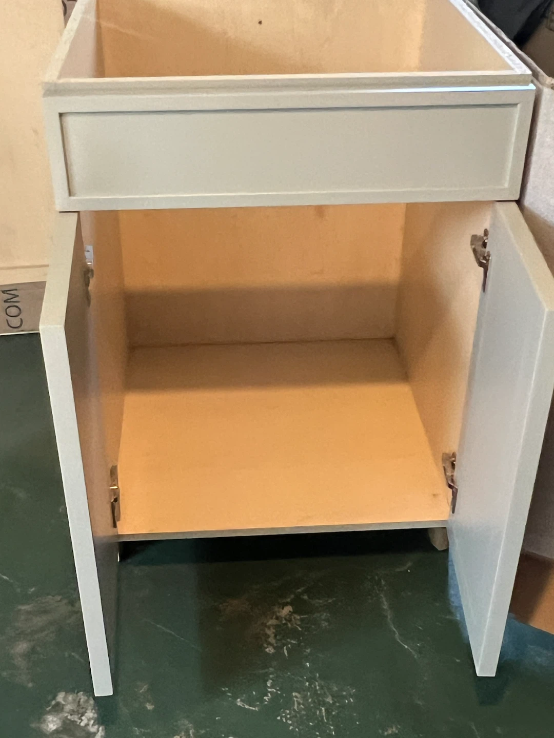 Light Gray Kitchen Base Cabinet with Drawer - photo 2