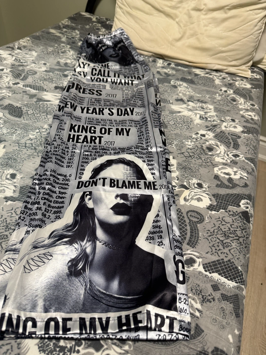 Taylor Swift Inspired Satin Pajama Pants – Size Small