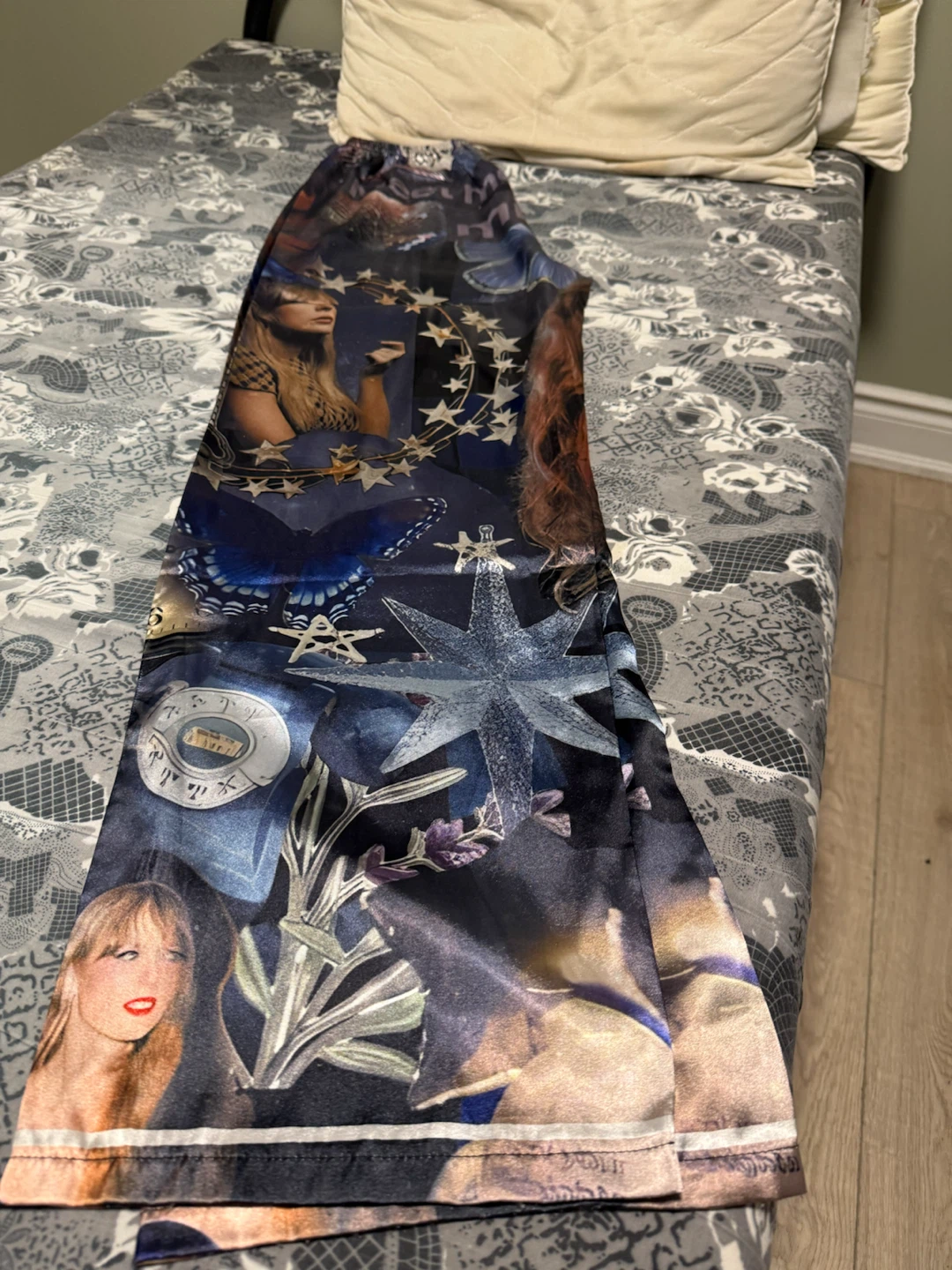 Taylor Swift Inspired Satin Pajama Pants – Size Small - photo 2