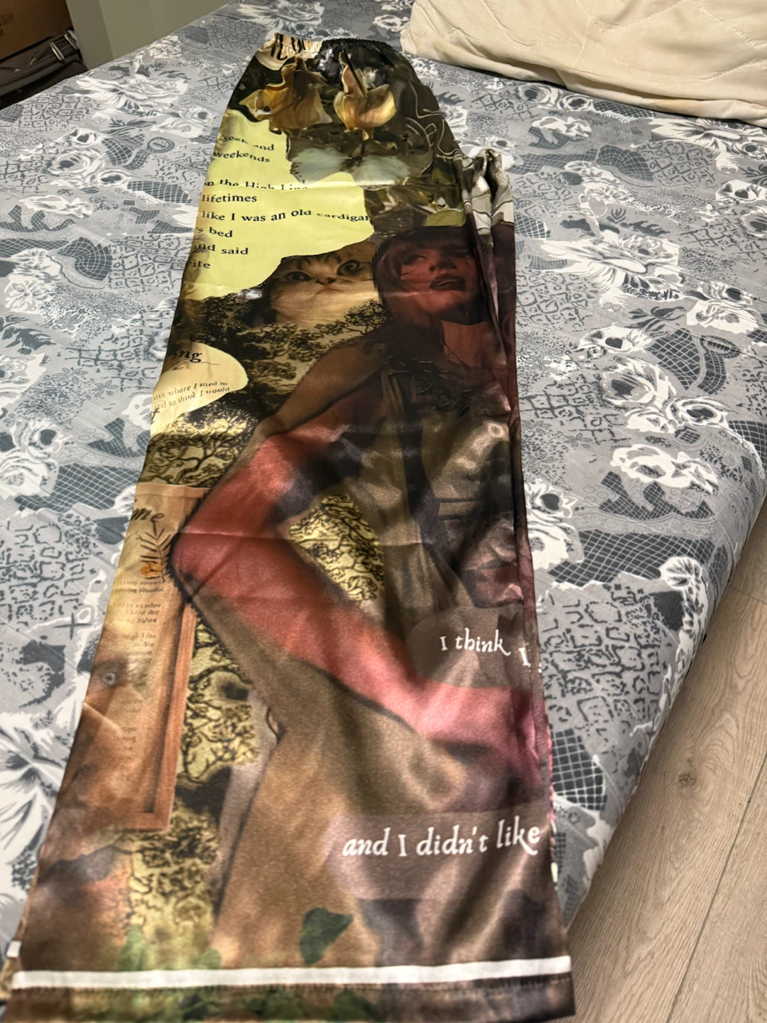 Taylor Swift Inspired Satin Pajama Pants – Size Small - photo 5