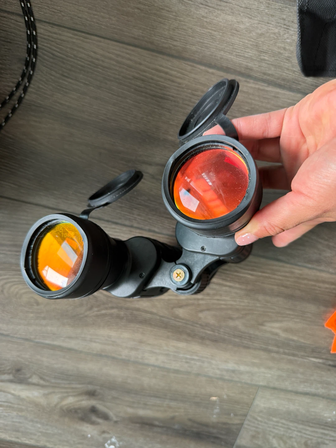Black Binoculars with Carrying Case