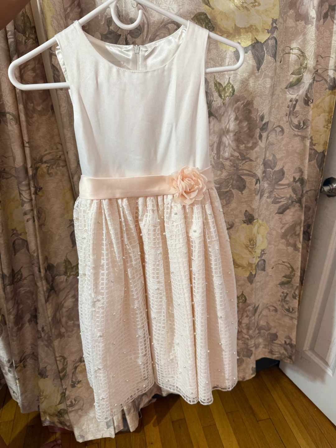 Girls Pink Flower Belt Dress - photo 2