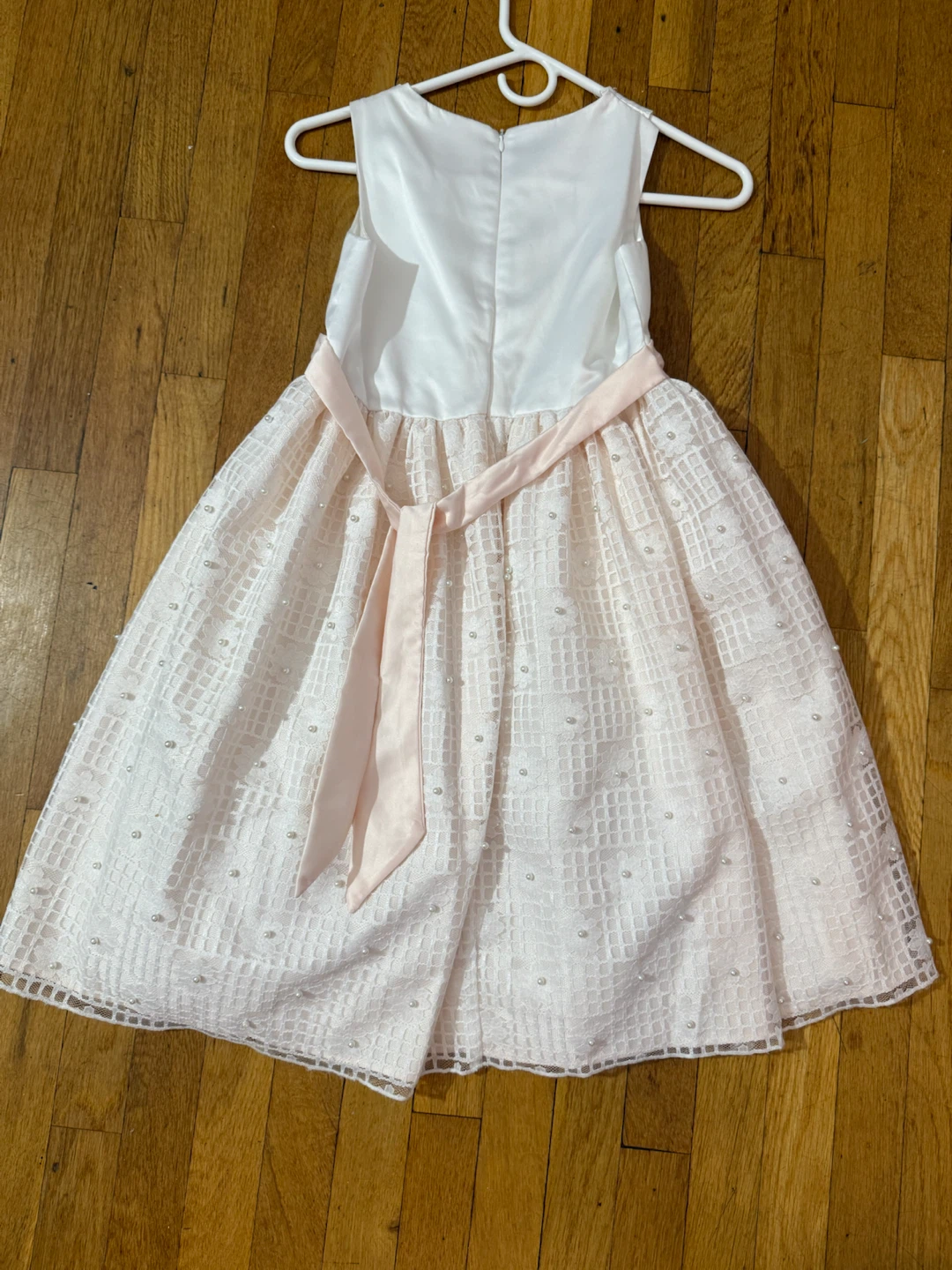 Girls Pink Flower Belt Dress - photo 4