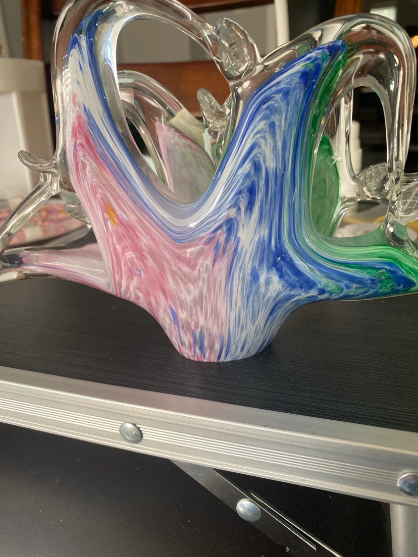 Murano Glassware Swirl Art Vase - photo 3