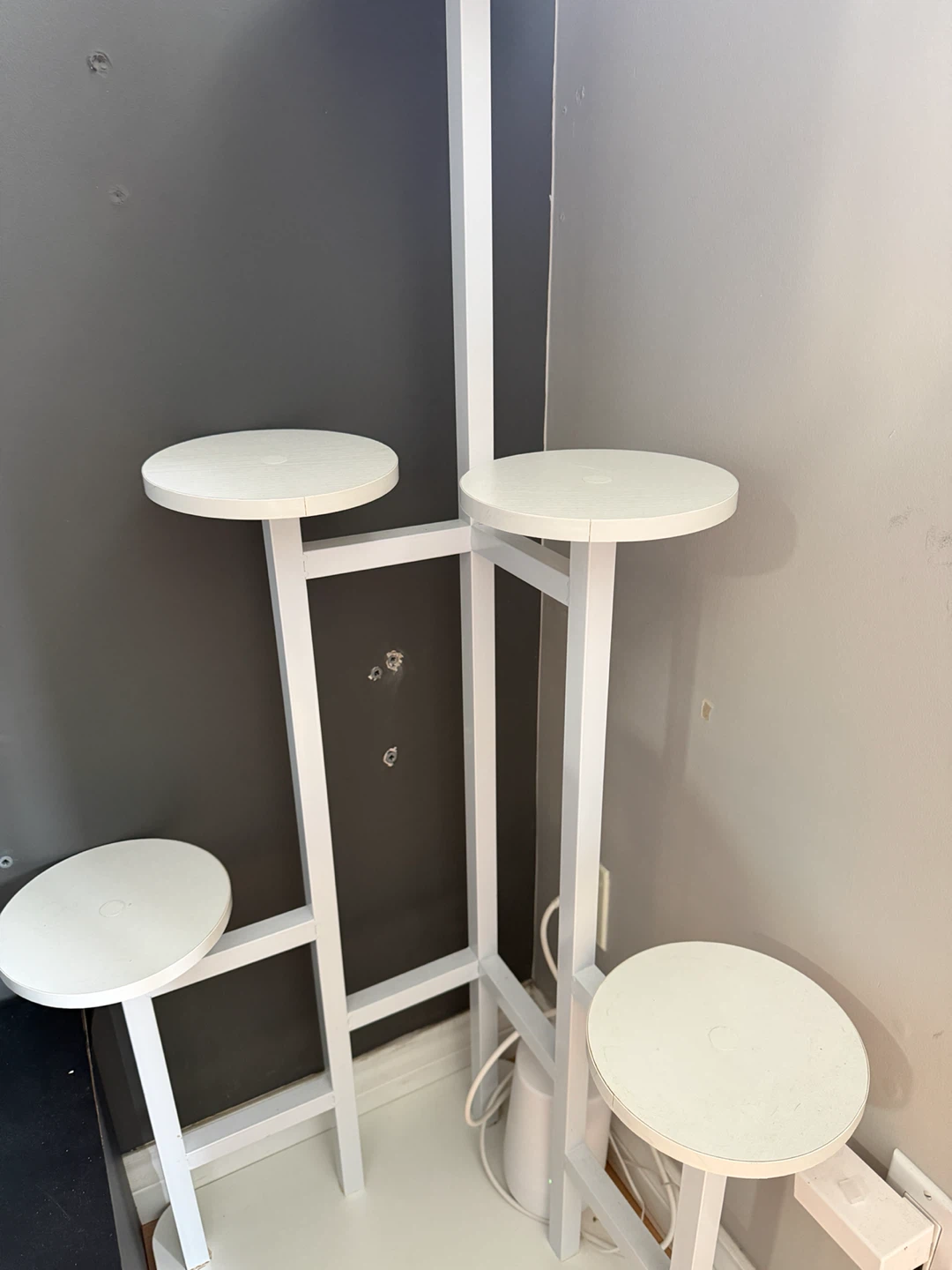 White Multi-Tiered Plant Stand