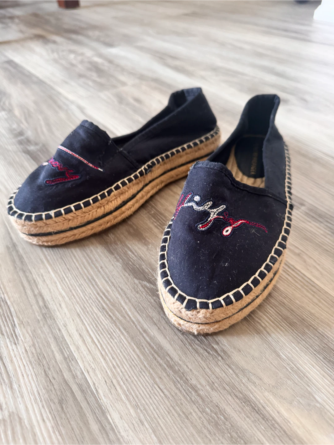 Tommy Hilfiger Black Espadrille Flats