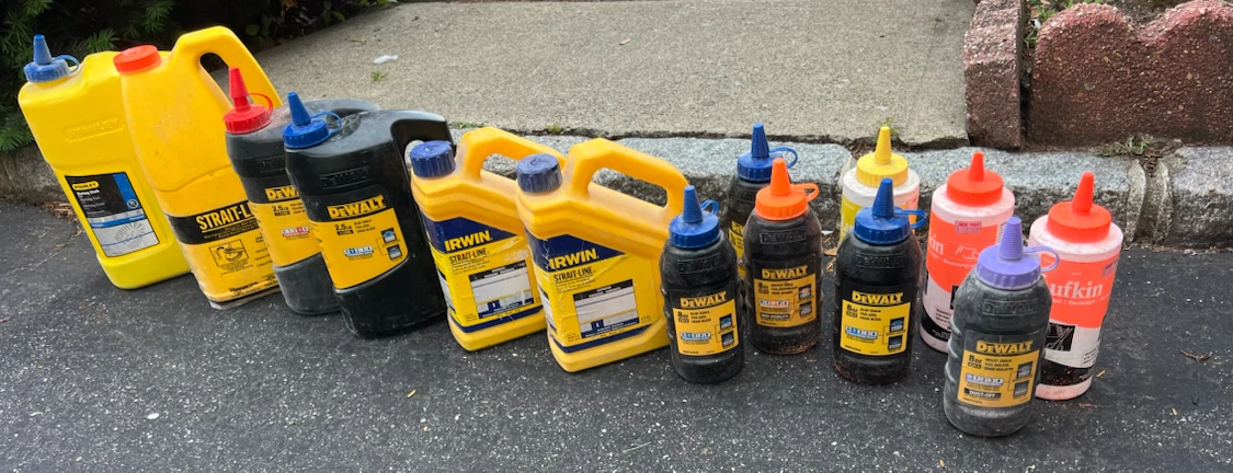 Lot Chalk Line Reels and Chalk - photo 2