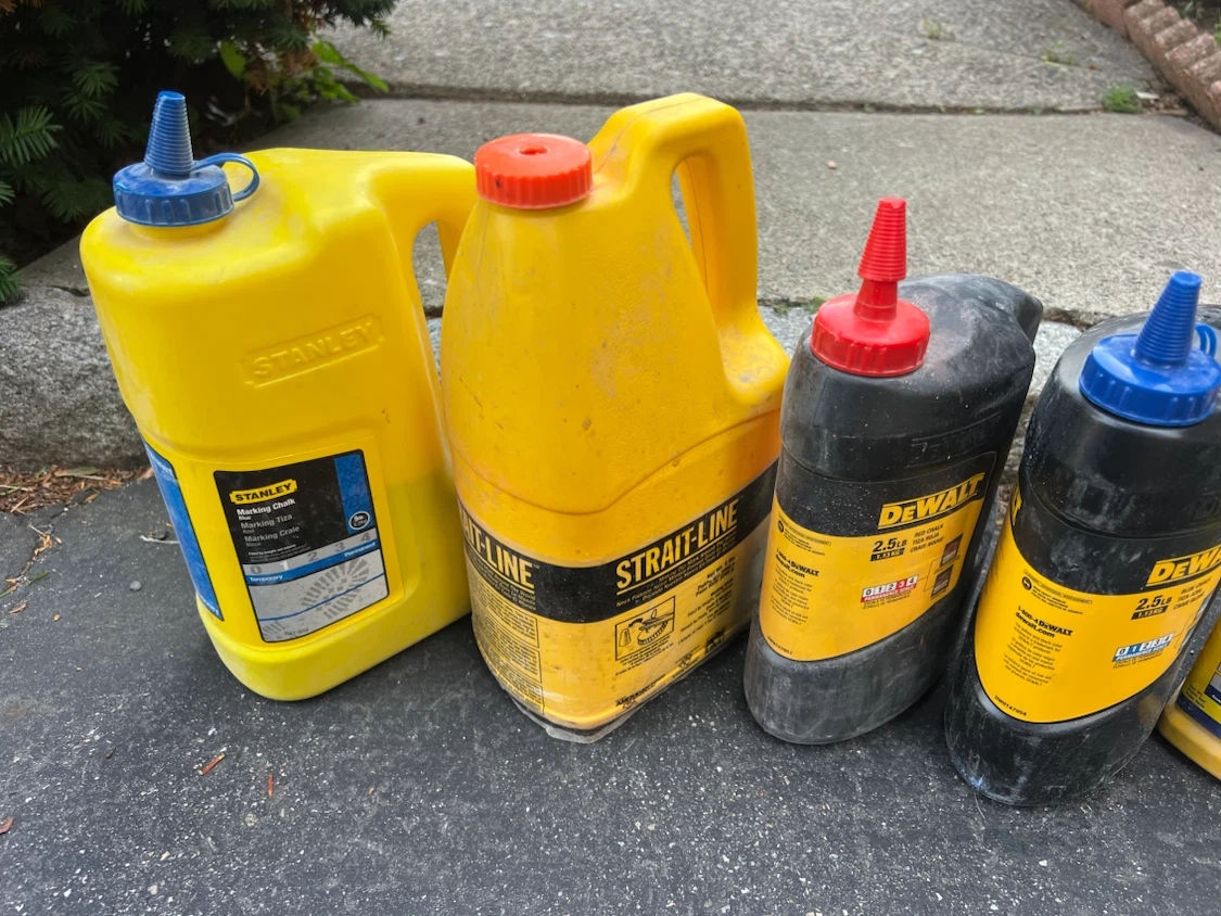 Lot Chalk Line Reels and Chalk - photo 3