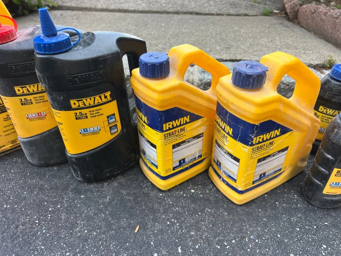 Lot Chalk Line Reels and Chalk - photo 4