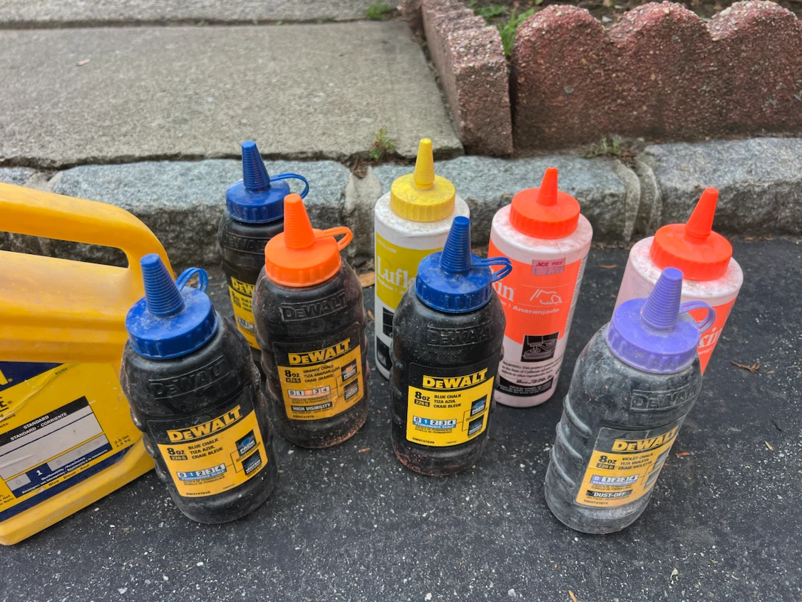 Lot Chalk Line Reels and Chalk - photo 5