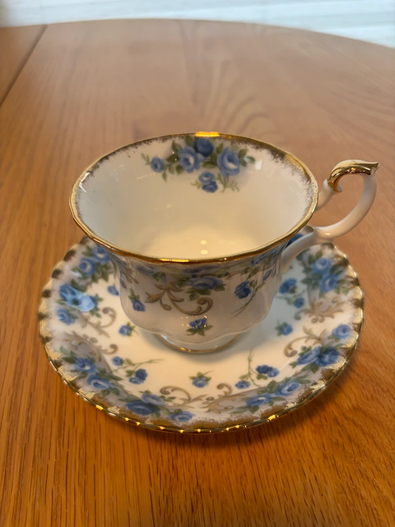Royal Albert "Rose Confetti" Teacup and Saucer Set