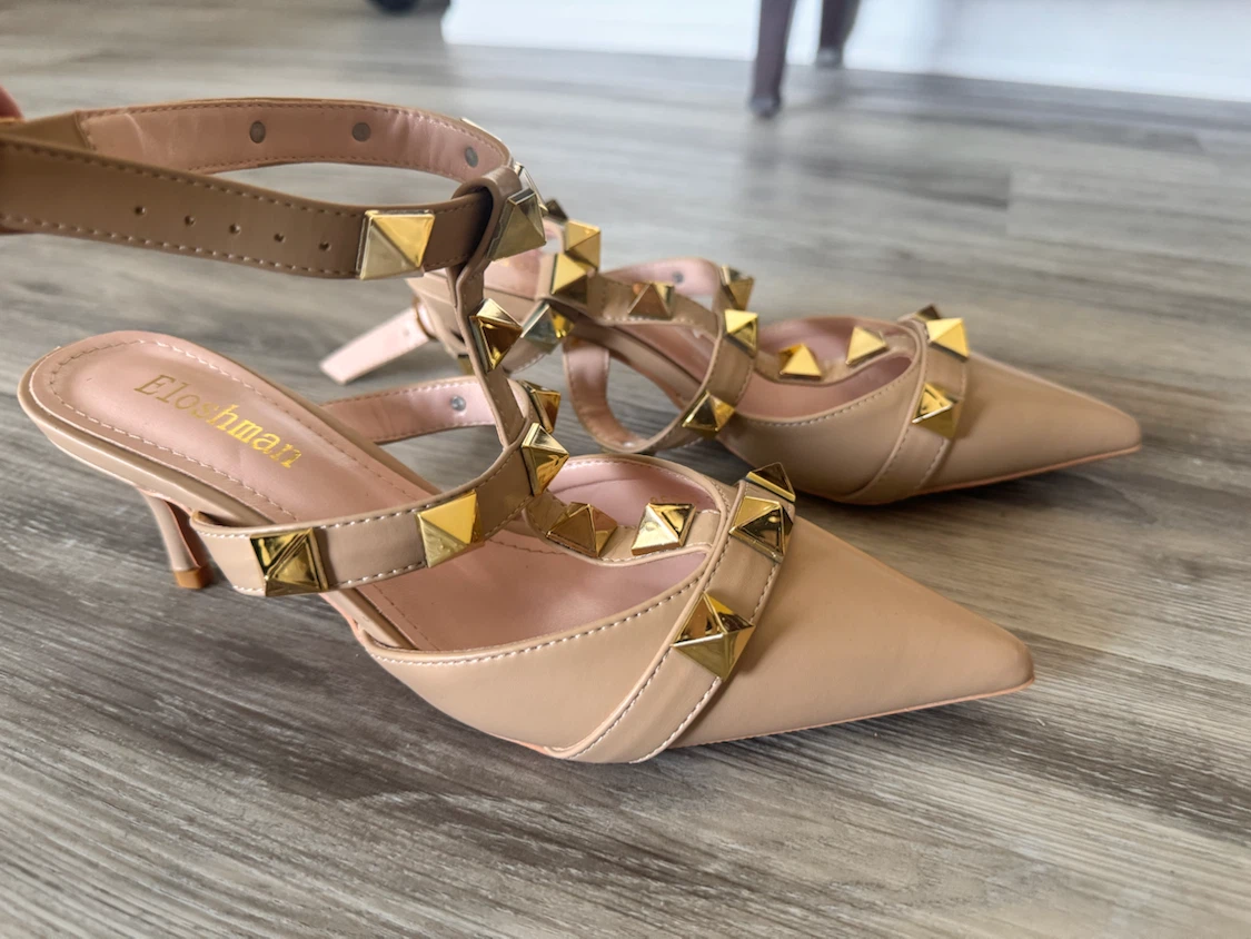 Elohoman Studded Heel Mules
