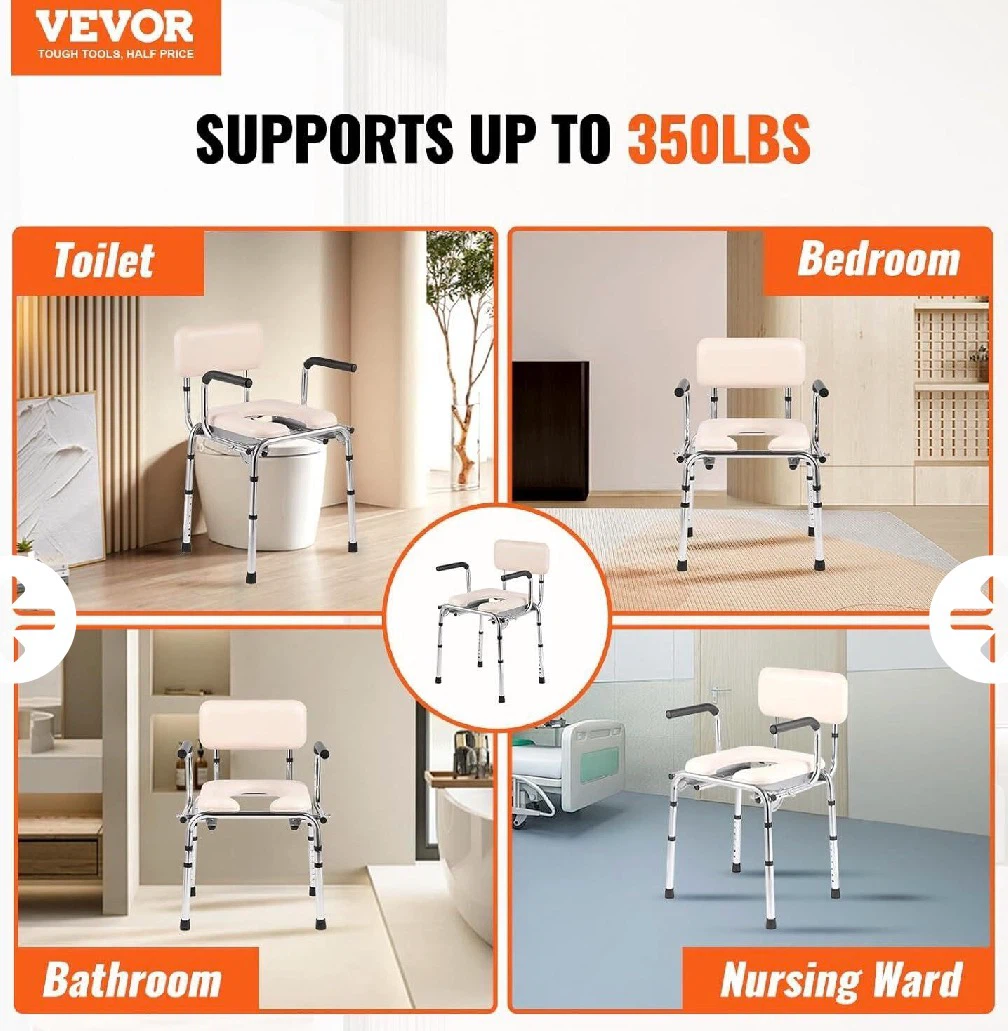 VEVOR Commode Chair, Bedside Commode - photo 2
