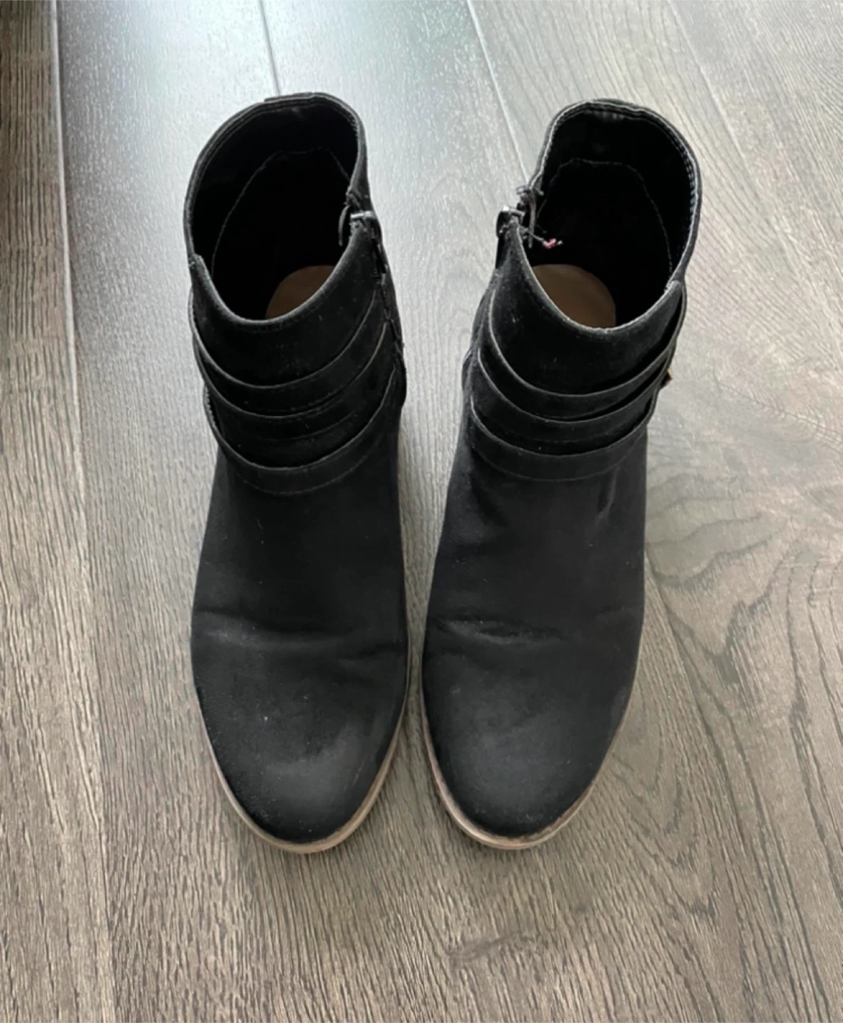 Black Ankle Boots - ideal for spring/fall, size 7.5