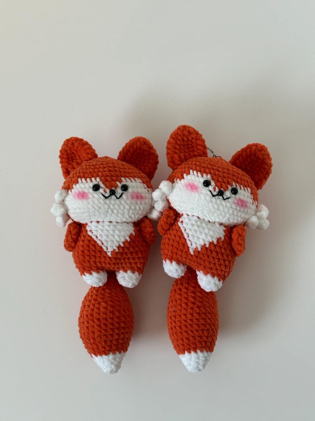 Crocheted Fox Keychain