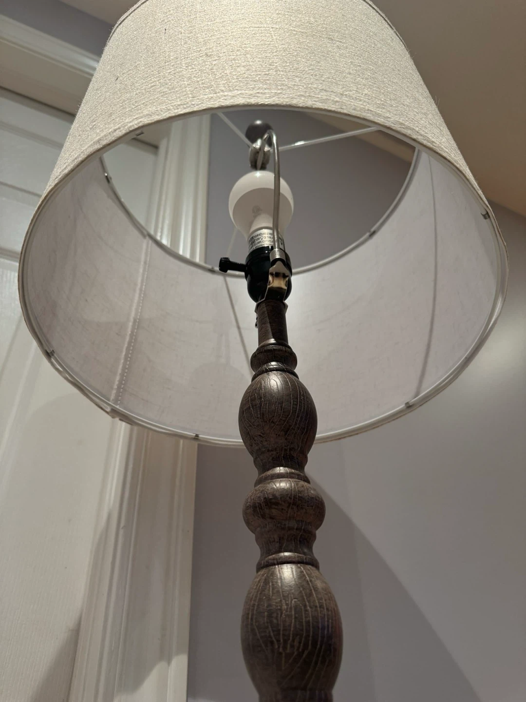 Vintage Style Floor Lamp with Drum Shade - photo 3