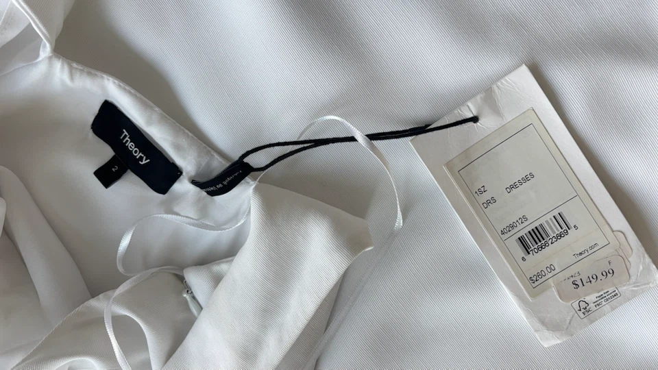 Theory Women's X-Back Midi Dress White Size 2 - photo 4