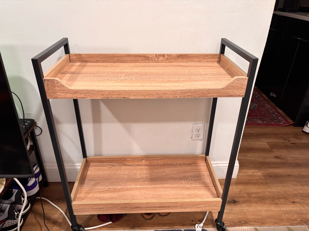 Two-Tier Rolling Bar Cart