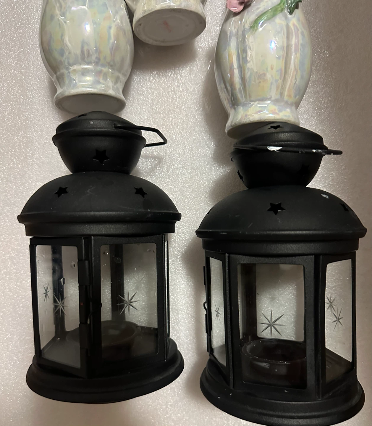 3 Decorative Vases and 2 Black Lanterns (Ad up = Available) - photo 3