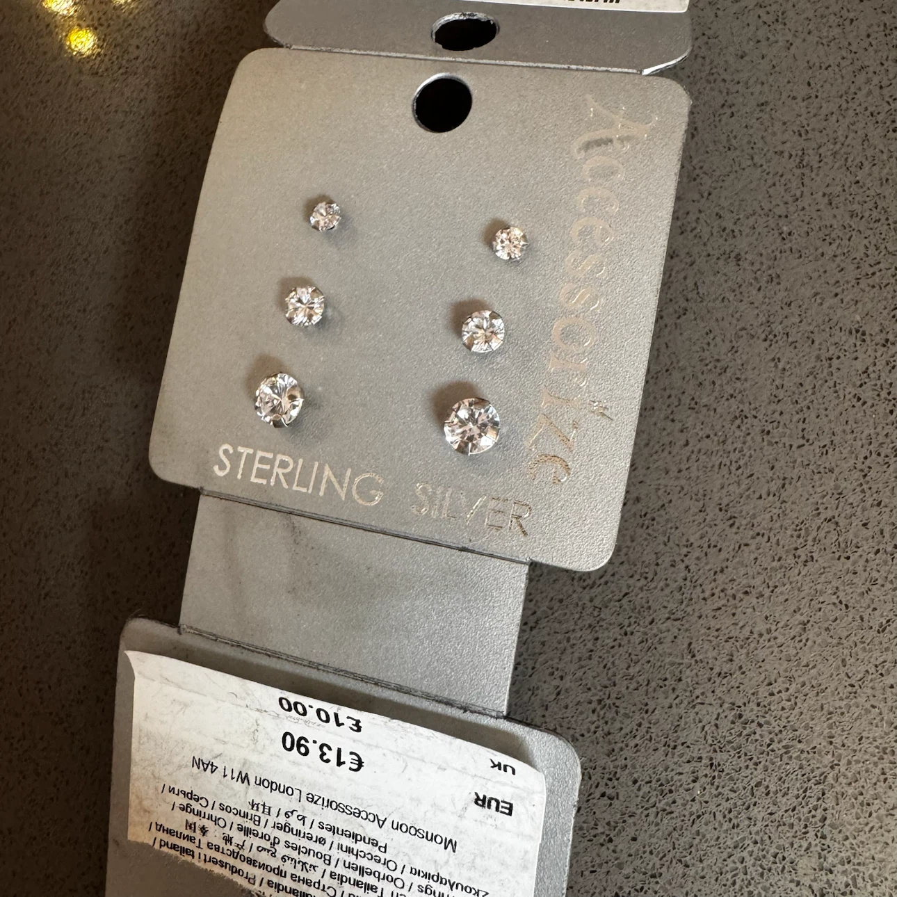 2 sets stg silver/CZ studs - photo 3