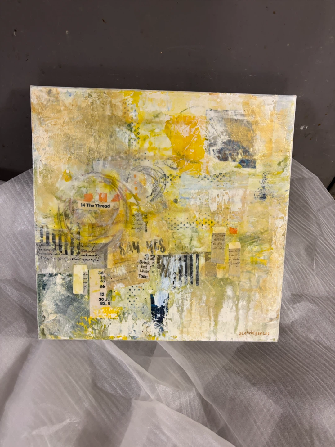 The Thread (Say Yes) Mixed Media Art by Sloane Siklos