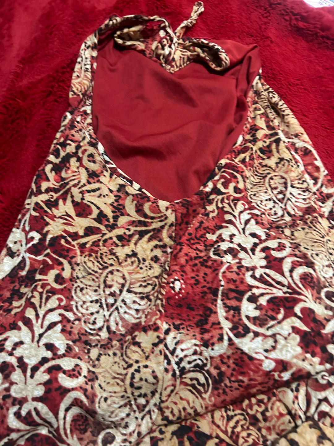 Women's patterned halter dress