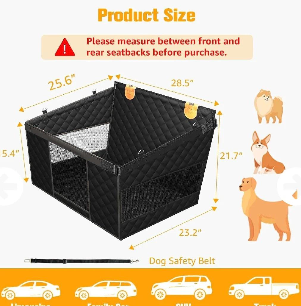Black Pet Car Seat Booster Carrier - photo 2