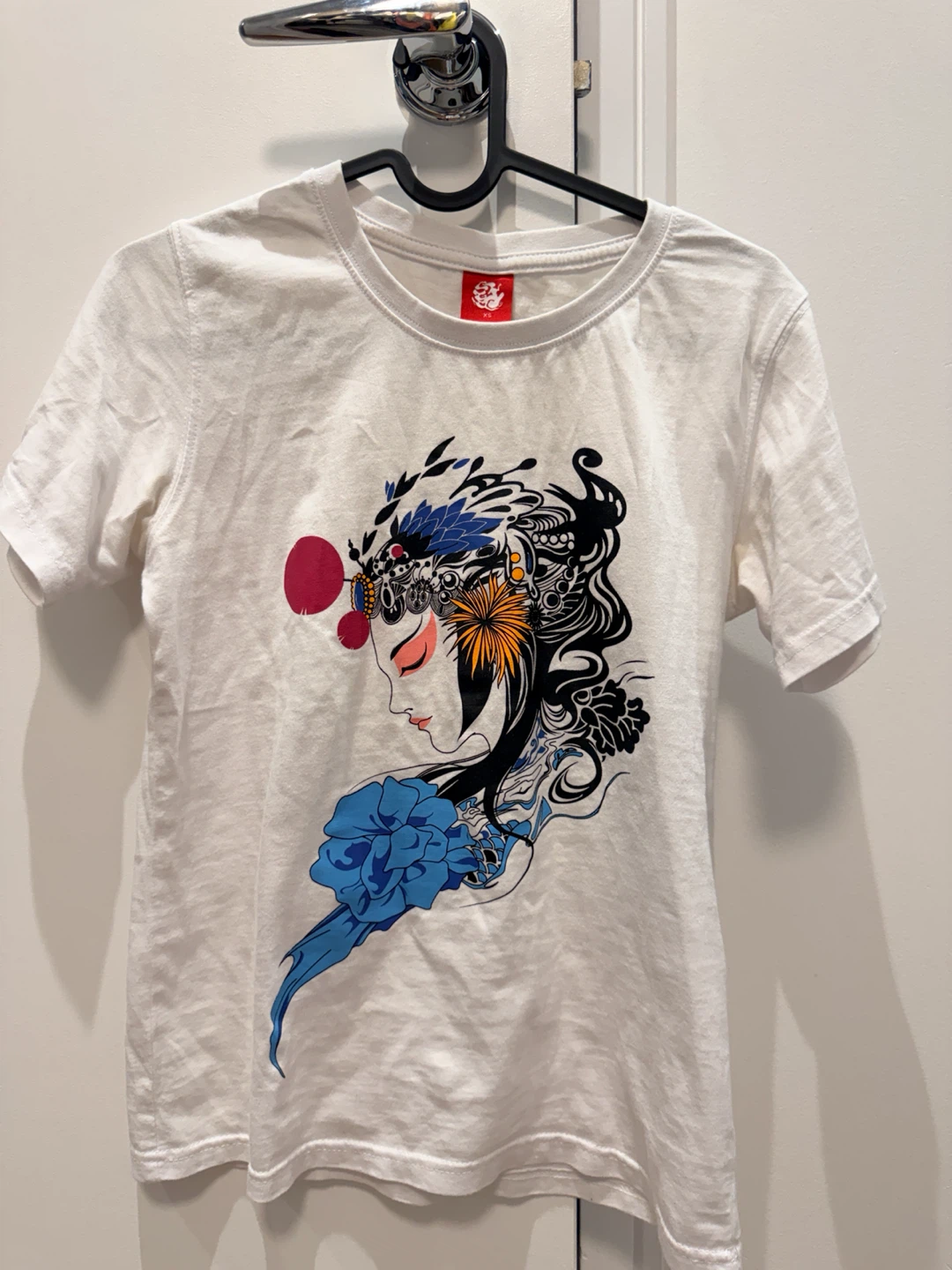 White T-Shirt with Graphic Print
