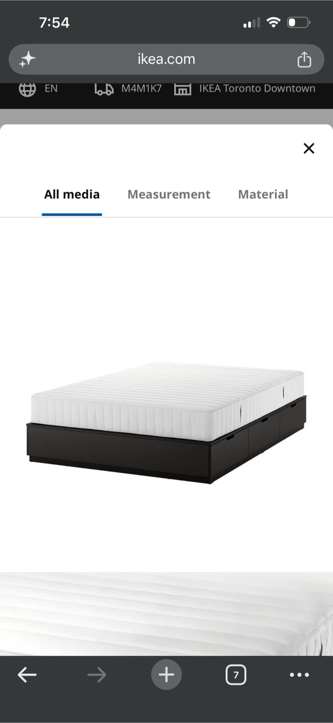 IKEA Nordli Queen & ÄKREHAMN Foam Mattress Queen