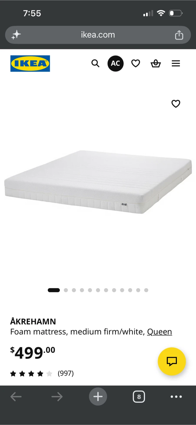IKEA Nordli Queen & ÄKREHAMN Foam Mattress Queen - photo 3