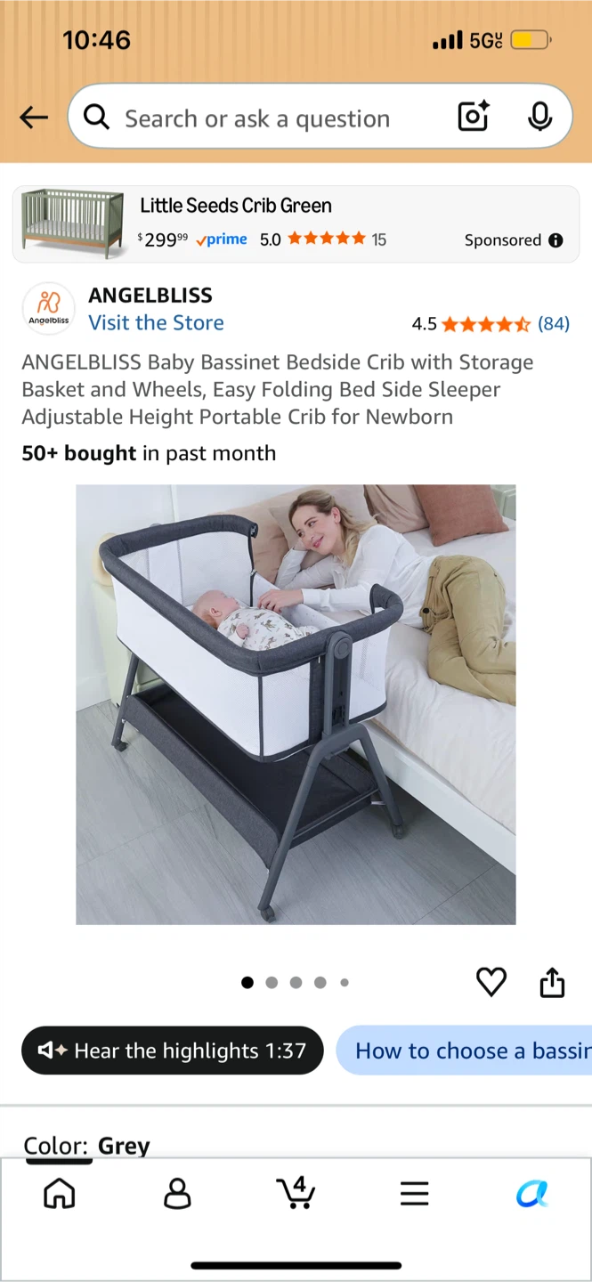Selling bassinet