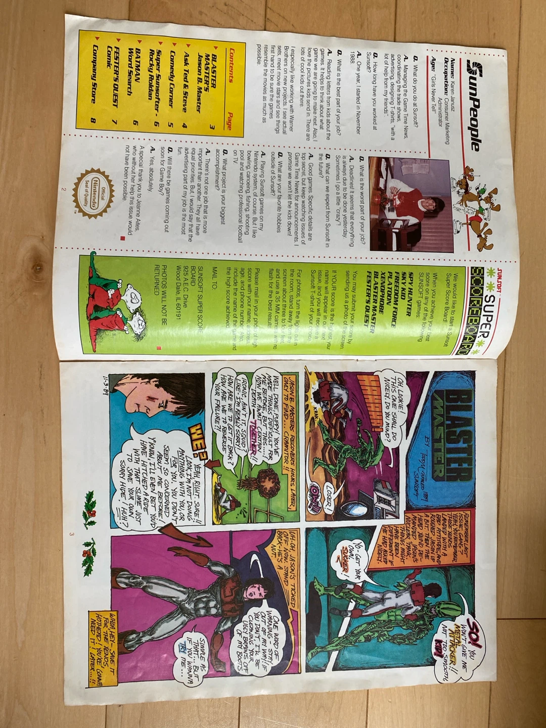 Sunsoft Game Time News Signed Special XMas Edition 1989 Magazine - photo 2