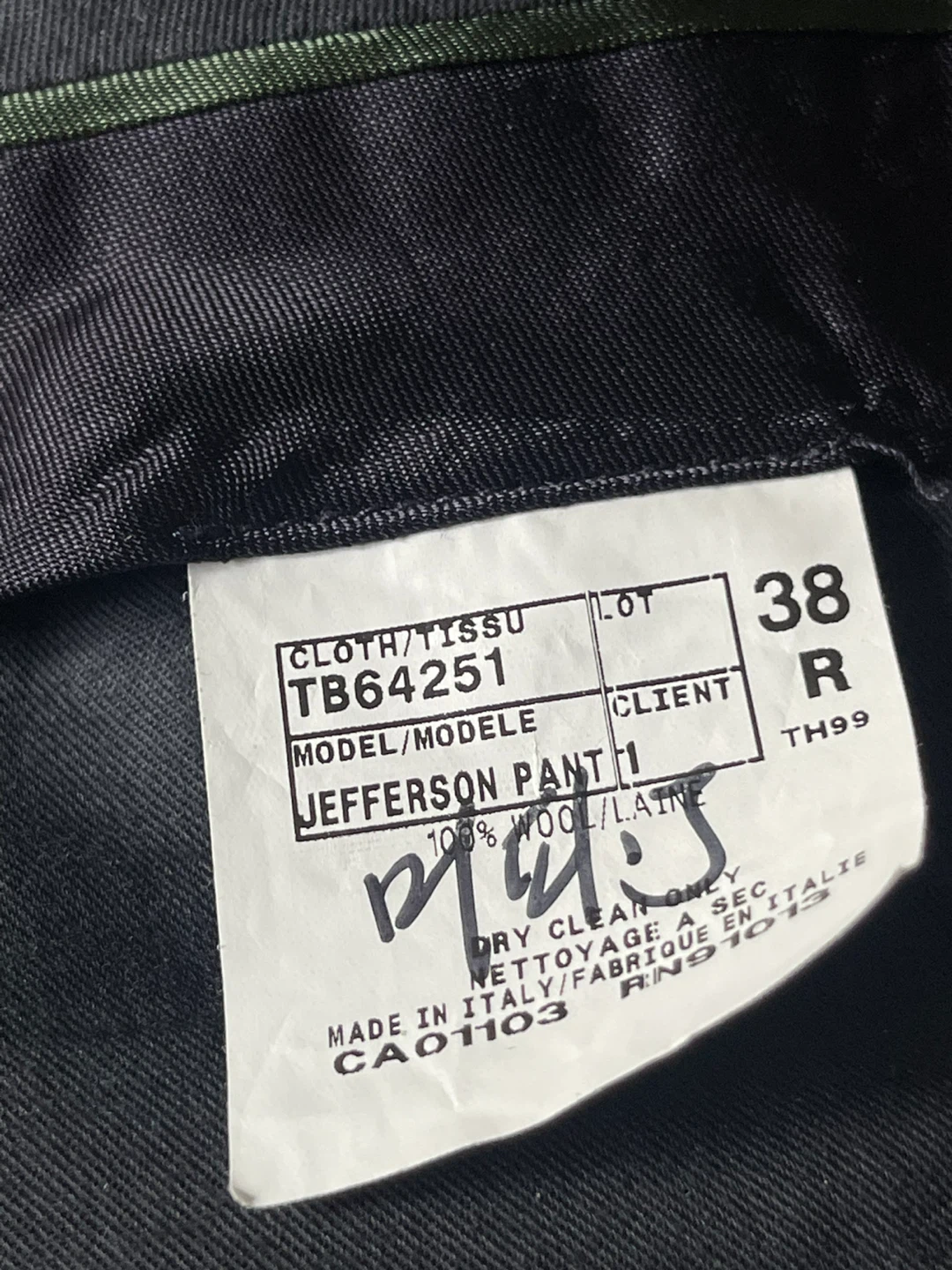 Ted Baker Jefferson Pants Men's Gray Wool Blend Size 38 - photo 2