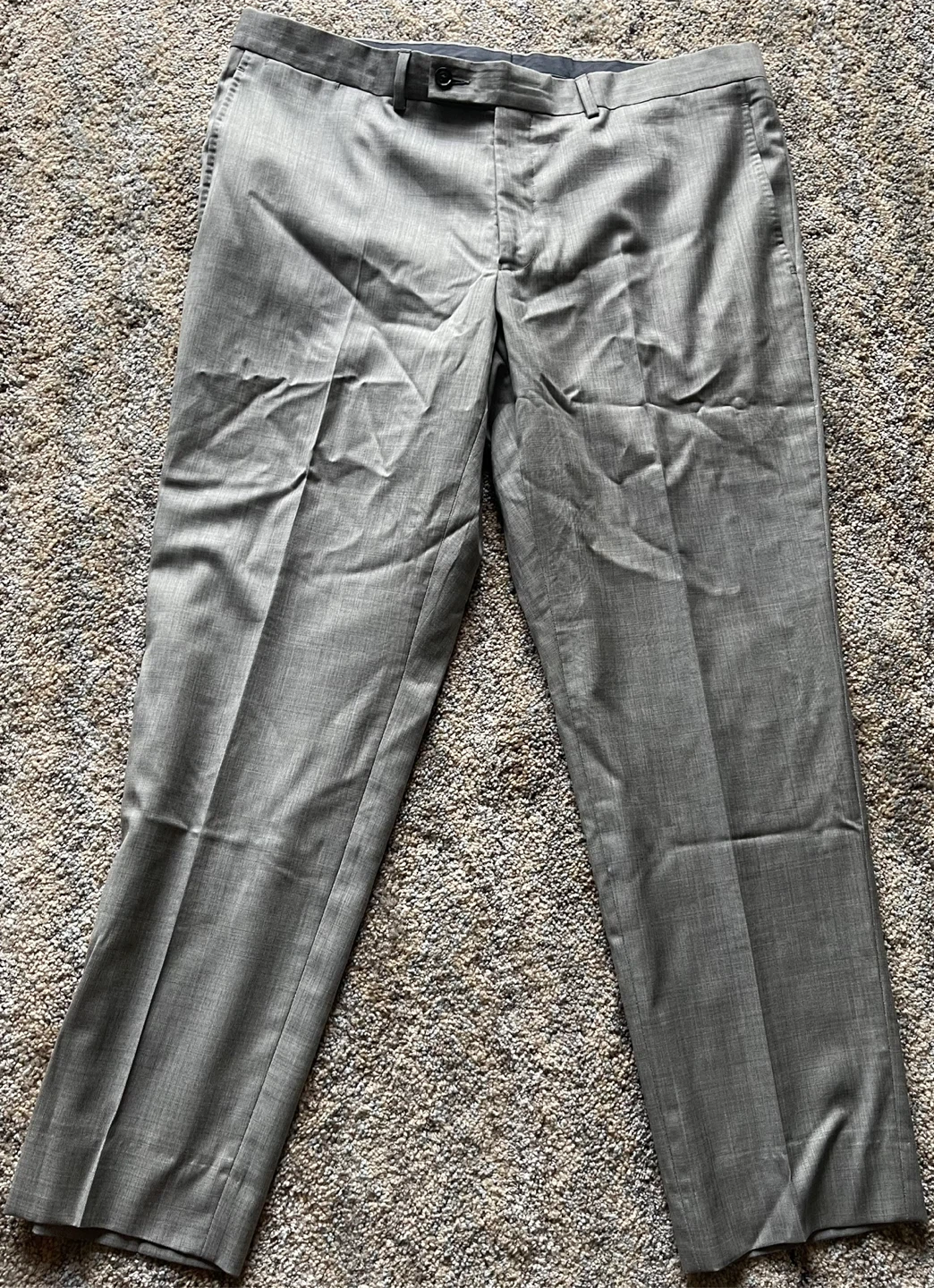 Ted Baker Jefferson Pants Men's Gray Wool Blend Size 38
