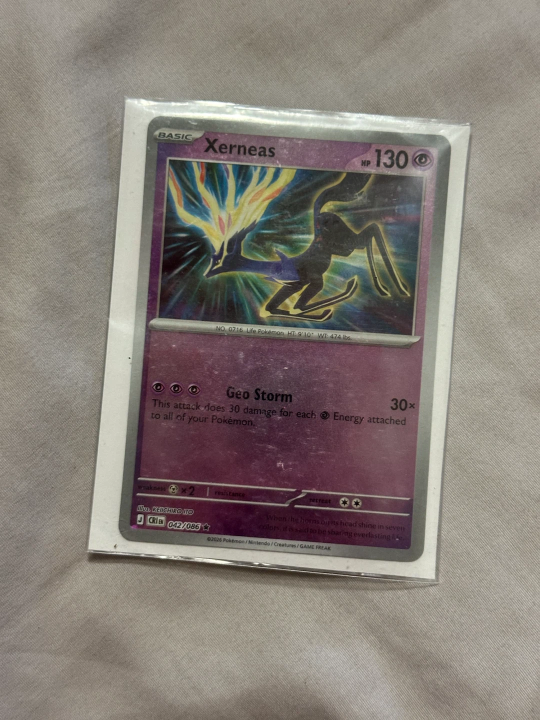 Pokemon Xerneas Card 042/086