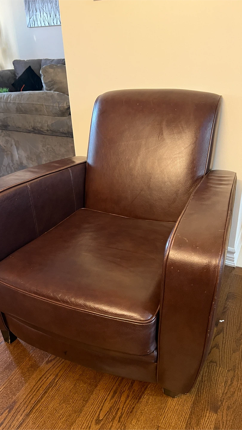 Brown Leather Armchair