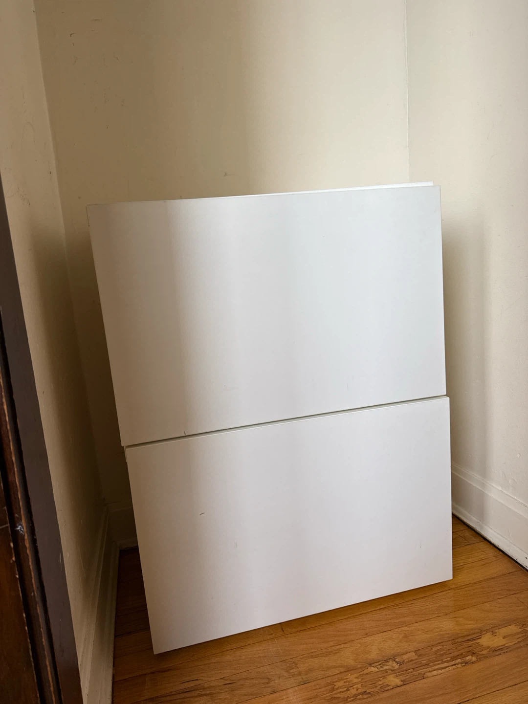 White Two-Drawer Storage Cabinet