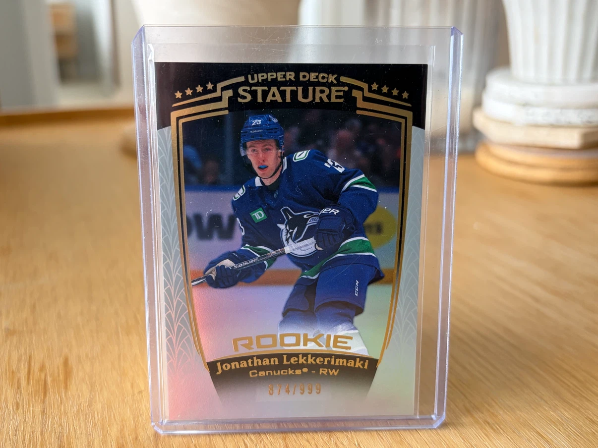 JOHNATHAN LEKKERIMAKI Canucks Stature Rookie /999 Hockey Card
