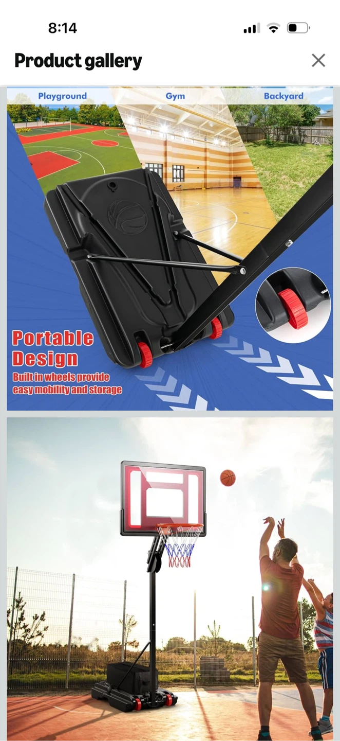 GO PLUS Portable Basketball Hoop System - photo 3