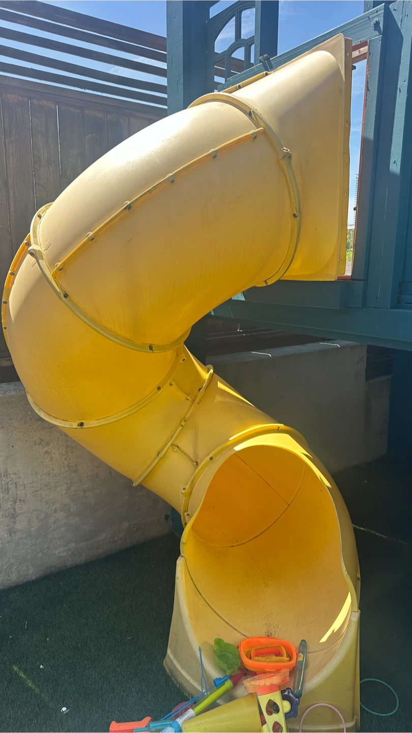 Yellow Plastic Tube Slide
