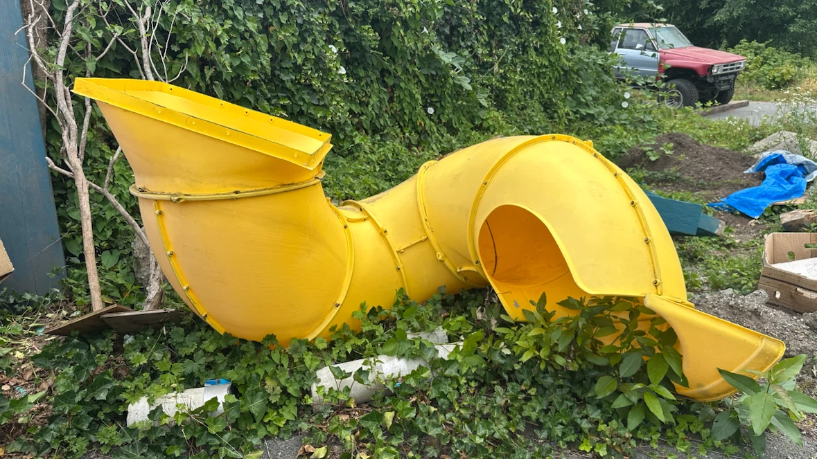 Yellow Plastic Tube Slide - photo 3