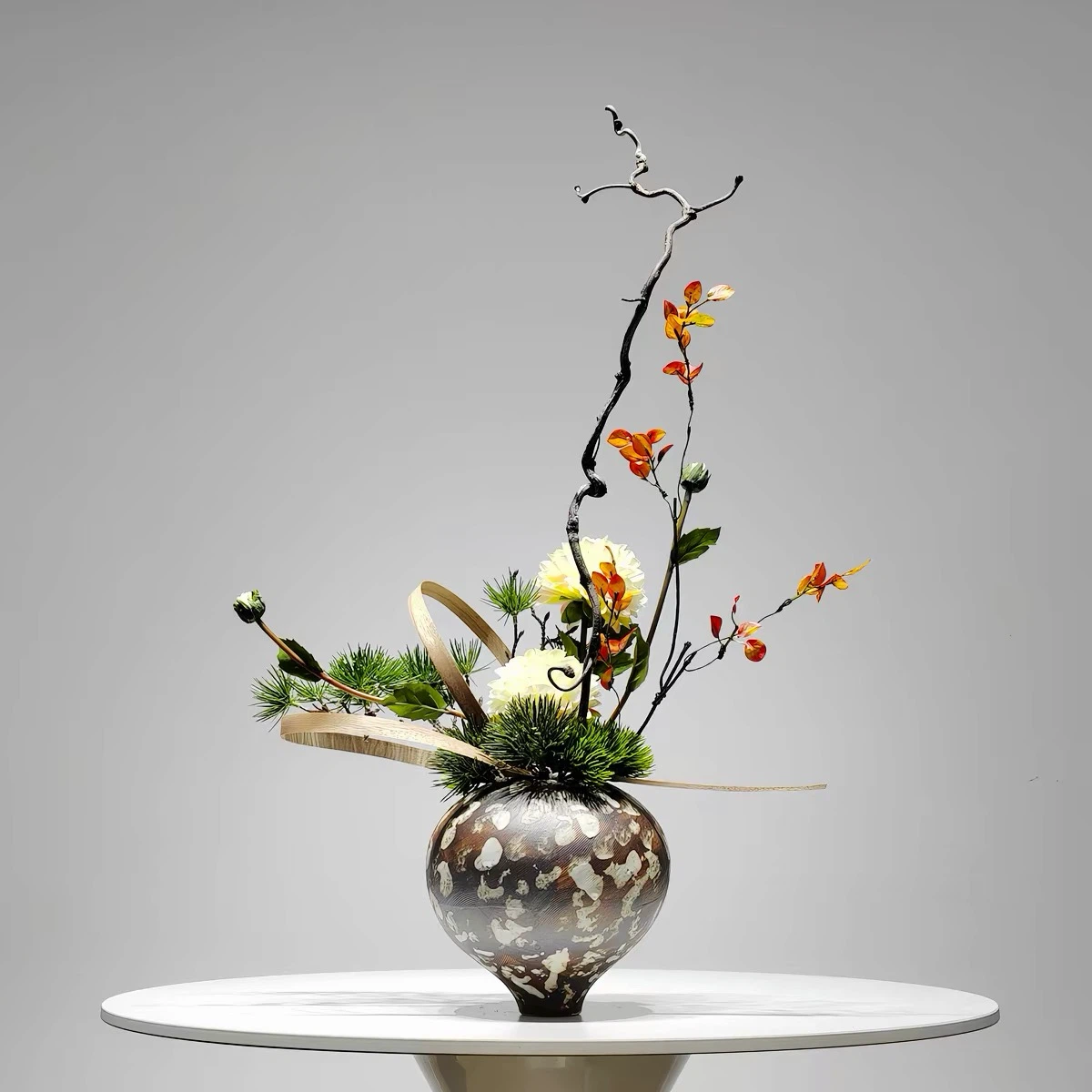 Artificial Flower Arrangement in Decorative Vase