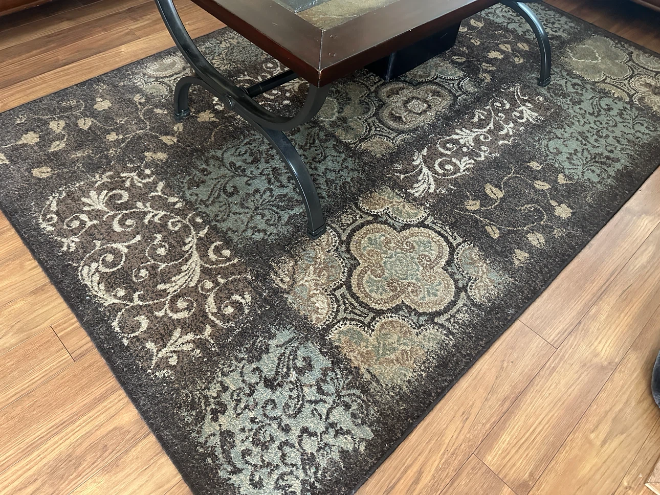 Dark Wood Coffee Table with Slate Inlay - photo 5