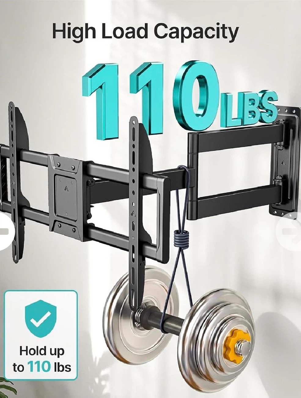 Pegzone TV Wall Mount 37"-86" Max Load 110 Lbs - photo 4