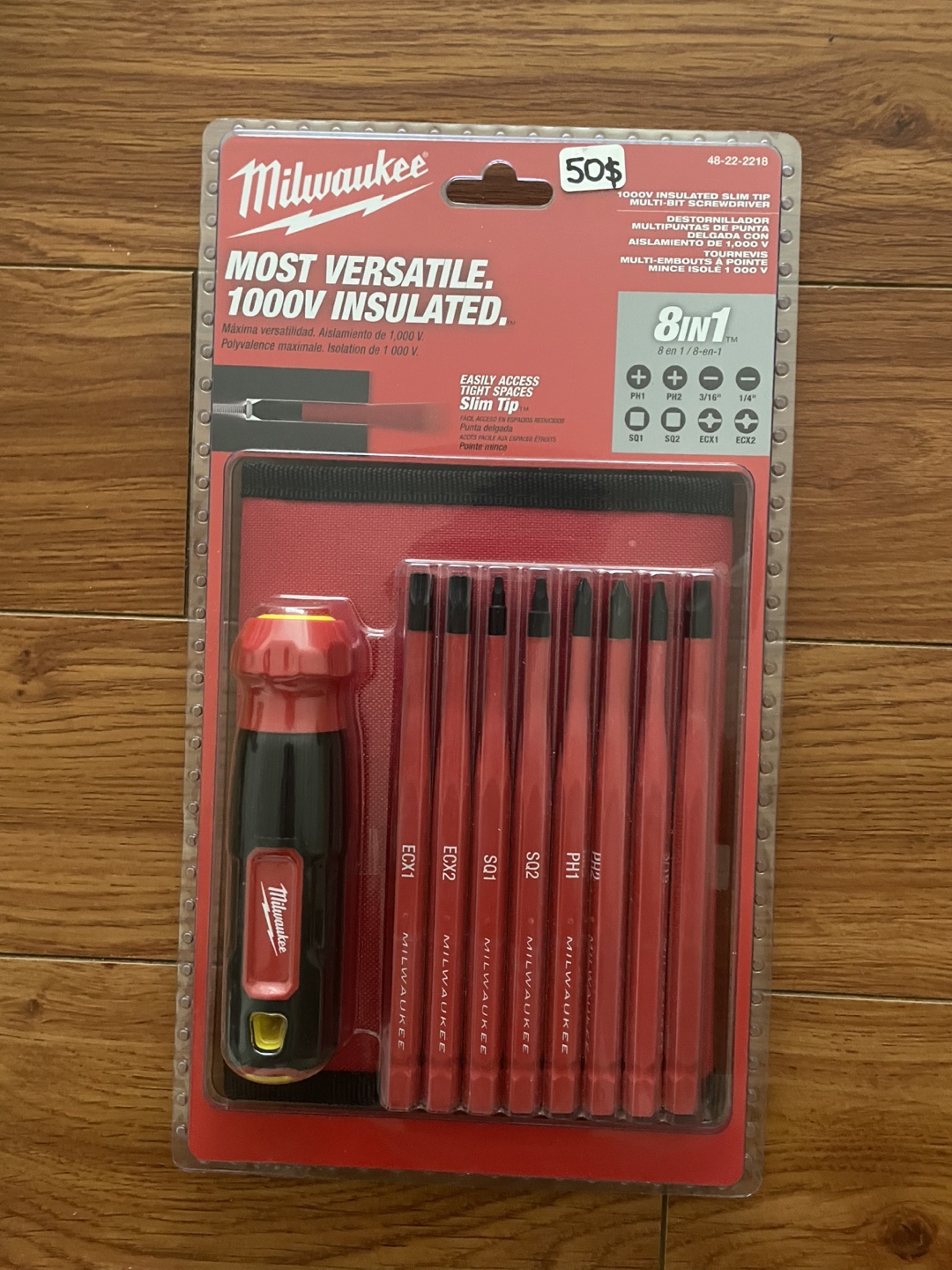 Milwaukee 8-in-1 1000V Insulated Slim Tip Screwdriver Set