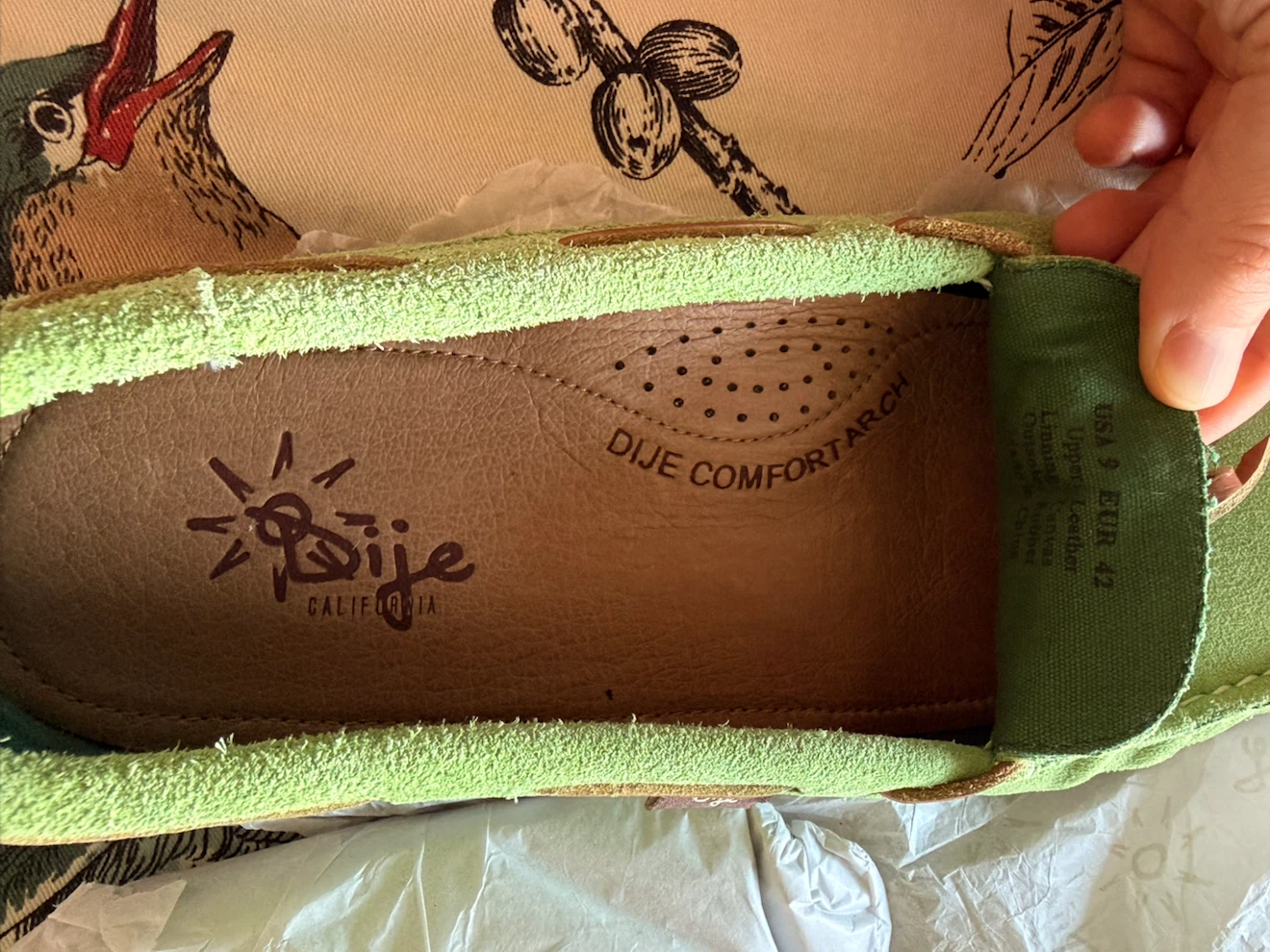 New Men’s Green Suede Loafers / Moccasins - 9US - photo 5